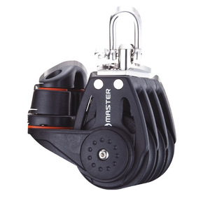 BB-0512F Swivel <b>Shackle</b> Clip Rope Sailboat Ball Pulley 57mm Wheel Diameter 10mm Wire Diameter Three-Wheel with Marine Hardware - Product Image 2