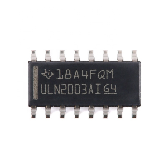 ULN2003AIDR Darlington Transistor Array IC 7-Channel NPN High Voltage 50V High Current 500mA TTL/CMOS Compatible -40~+105