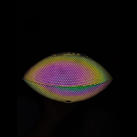 ActEarly ballons de football réfléchissants personnalisés ballons de football lumineux à lueur nocturne ballon de football holographique taille 5 ballon lumineux de football