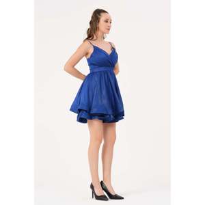 DANS Pull-over décontracté à manches longues et col rond bleu uni pour femme, toutes saisons - Coupe classique - Product Image 1