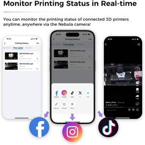 Creality Nebula <b>Camera</b> 1080p WiFi Remote Monitoring 3D <b>Printer</b> Accessory <b>with</b> 2.4" Screen Black - Product Image 5