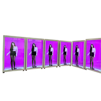 Affichage publicitaire LED 3D Boîte d'affichage transparente Écran tactile capacitif Vitrine holographique Affiche numérique Mur vidéo