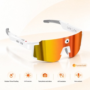 Lunettes audio intelligentes W‑Ai4, son surround 3D à oreille ouverte, appels mains libres, charge sans fil sécurisée, lentilles remplaçables - Product Image 4
