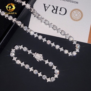 Iced Ra 6.5Mm Kim Cương Sao Tennis Chuỗi Vòng Đeo Tay Tùy Chỉnh 925 Bạc Hip Hop Người Đàn Ông Đồ Trang Sức D Vvs Moissanite Liên Kết Chuỗi Vòng Cổ - Product Image 5
