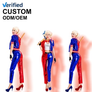 Disfraz de Halloween de <span class=keywords><strong>Harley</strong></span> <span class=keywords><strong>Quinn</strong></span> y el Joker de Suicide Squad, disfraz de <span class=keywords><strong>Quinn</strong></span> para mujer adulta, disfraz de televisión y cine con top - Product Image 2