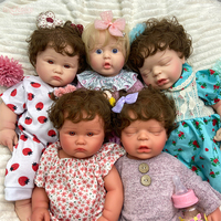 Maßgeschneiderte Frisur Silikon-Reborn-Babypuppen für Mädchen mit handgepflanztem Haar, Kleinkindpuppen mit Gewicht und lebensechten Venen, anatomisch korrekte Spielzeuge