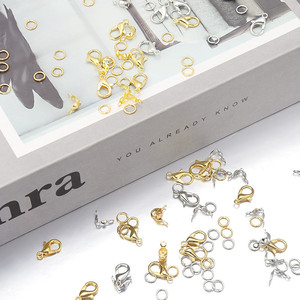 Alloy Jewelry Findings Clasps Hooks Gold Silver Plated DIY Beading Accessories 25pcs Each Color - Product Image 3