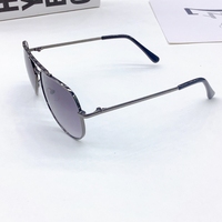 Chanceux enfants Aviation Double pont lunettes de soleil garçons filles métal cadre nuances personnalisé bébé enfant enfants pilote lunettes de soleil