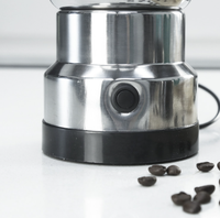 Machine à broyer le café, la viande et l'ail portable HYRI, prise européenne, acier inoxydable, 4 lames
