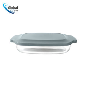 จานอบแก้วรูปไข่พร้อมที่ใส่ฉนวน-เก็บอาหารให้ร้อน/เย็นสำหรับปิกนิกปาร์ตี้และอาหารที่วางบนโต๊ะในเตาอบ - Product Image 3
