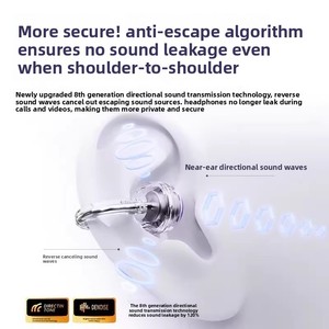 Nouveaux écouteurs <span class=keywords><strong>D500</strong></span> avec affichage numérique, conception intra-auriculaire à clip, réduction de bruit, étanchéité IPX5, son surround 360°, IA - Product Image 5