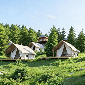 Tente d'hôtel <span class=keywords><strong>nomade</strong></span> en bois de luxe avec conservation de la chaleur et chauffage, tailles 4x6m/5x7m/5x9m pour les stations balnéaires et le camping - Product Image 3