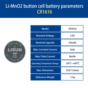 <span class=keywords><strong>3V</strong></span> 55mAh 5個入りブリスターパック CR1616 ボタン電池 リチウム一次電池 Li-MnO2 電池 腕時計 リモコン 懐中電灯 おもちゃ 車用 - Product Image 4