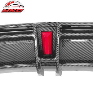 Becquet arrière pour Tesla Model 3 2017-2023, style IKON, imprimé fibre de carbone, diffuseur avec LED, accessoires automobiles - Product Image 6