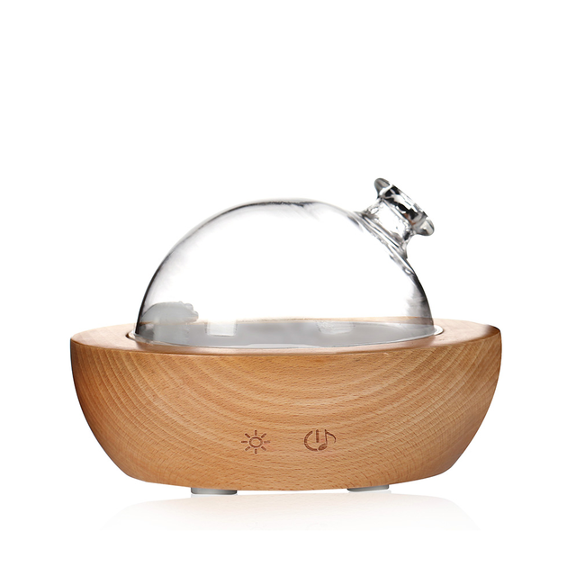 Smart Wood Water Ultra Sonic Ultrasound Ultrasonic Mist Maker Music Scent Humidifier Machine, Wooden Aroma Difuser Diffuser