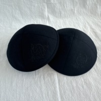 Kipás de Lino Personalizadas al por Mayor con Bolsillo Interior para Clips, Yarmulkes a Granel para Bar Mitzvah y Bodas Judías, Bordado Tono sobre Tono