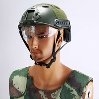 Casque tactique de terrain extérieur en plastique ABS durable de marque PF, version simple, équipement de sécurité PJ FAST