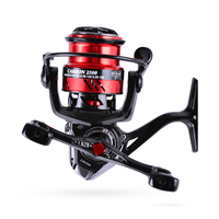 Moulinet de pêche à double pincement en fibre de carbone avec bobine peu profonde, moulinet spinning pour leurres, canne à lancer en plastique pour la pêche en mer
