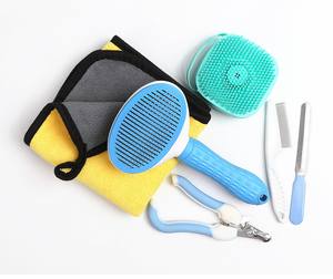 Coupe-ongles <span class=keywords><strong>pour</strong></span> animaux de compagnie Lime à ongles Peigne anti-puces Brosse <span class=keywords><strong>pour</strong></span> enlever <span class=keywords><strong>les</strong></span> poils de chien Kits de toilettage <span class=keywords><strong>pour</strong></span> chiots et chats Kit de soins de beauté <span class=keywords><strong>pour</strong></span> animaux de compagnie Umico - Product Image 2