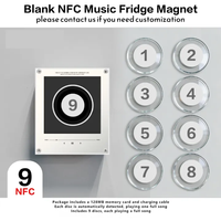 Aimant de réfrigérateur personnalisé NFC à faible MOQ avec lecteur CD intégré, 9 chansons, veilleuse décorative avec fonction rotative