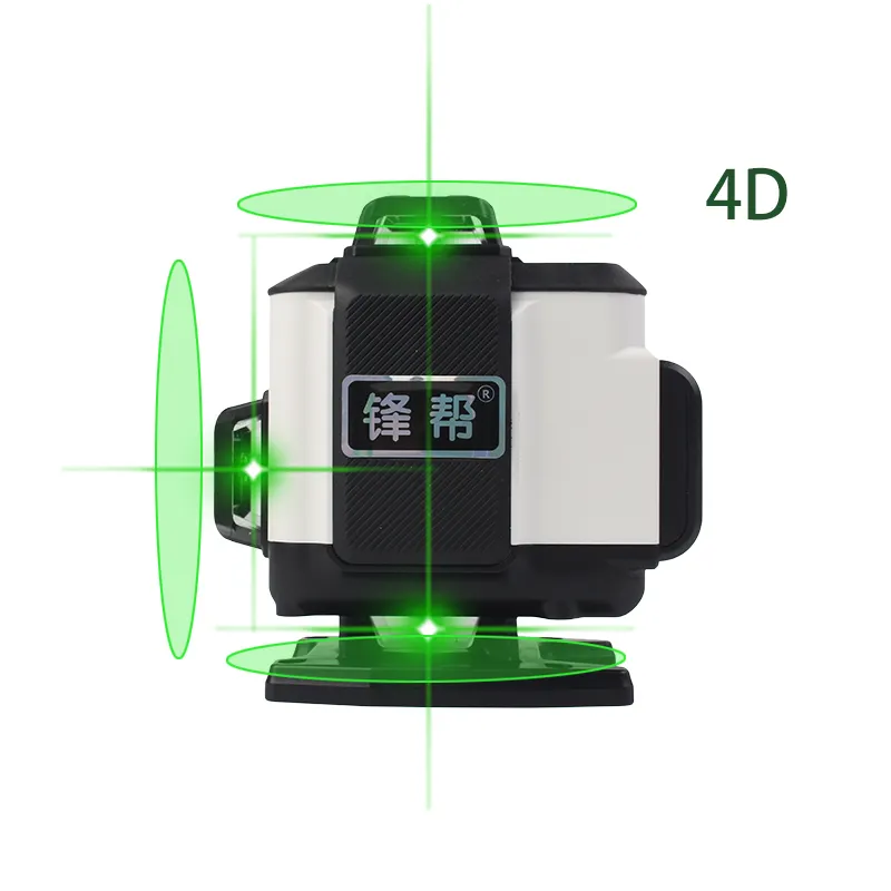 Nivel láser profesional, 16 líneas cruzadas, 4D, anping electrónico, autonivelante de voz inteligente, Rayo Verde, 360