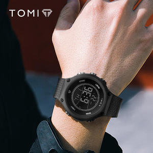 Jam Tangan Elektronik Premium TOMI T223 Grosir Casing Plastik Tali PU Tahan Air Desain Sederhana Jam Tangan Sport Pria Modis - Product Image 4
