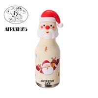 Bouteille d'eau isotherme en acier inoxydable 316 à double paroi sous vide avec paille, motif renne de Noël, portable, pour le sport, coffret cadeau