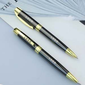 Bolígrafos Metálicos de Diseño Personalizado, Grabados e Impresos con Logotipo Personalizado, Bolígrafos Metálicos Retráctiles Negros, Fabricante - Product Image 6