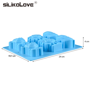 Molde de Silicona para Pastel de MUYULINS, 6 Cavidades, con Forma de Animales de Dibujos Animados (Hipopótamo, León, Oso), Antiadherente, Libre de BPA, con Certificación LFGB Platinum - Product Image 3