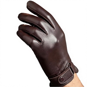 <b>Men</b> Winter Outdoor Plush Thick Thermal Waterproof Soft Faux Pu <b>Touch</b> <b>Screen</b> Needle Detection Wrist Leather <b>Gloves</b> <b>for</b> Bike - Product Image 3