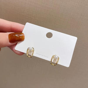 Boucles d'oreilles en argent S925 à faire soi-même avec perles, perles rondes de 8 à 11 mm, 21143, boucle d'oreille simple en argent, vide - Product Image 3