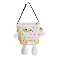 Poubelle de voiture en tissu à grands yeux mignons et boîte à mouchoirs, support multifonctionnel pour parapluie de voiture, organisateur suspendu pour siège arrière