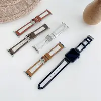 एप्पल के लिए 2021 नई शैली चमड़े लट बैंड घड़ी 7/6/5/4/3/एसई रिप्लेसमेंट wristband iwatch धारीदार पट्टा 41mm 45mm