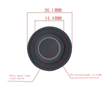 Interrupteur avec contrôle de la température en Silicone, bouton On/Off, bouton poussoir, 2 pièces