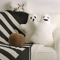 Oreiller en peluche fantôme drôle jouet Kawaii démon poupée diable fantôme noël Halloween cadeau décor coussin oreiller