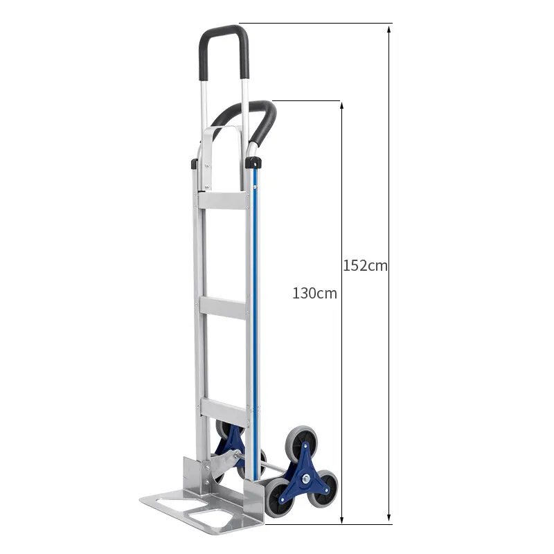 Lightweight Aluminium Hand Trolley Cart Portable Shopping Luggage Stair Climb Trolley Load Capacity 80kg