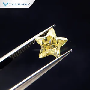 Nuovo arrivo Nuovo taglio moissanite forte fuoco 5 Stella vivid oro giallo moissanite del diamante prezzo per carato fancy yellow diamond