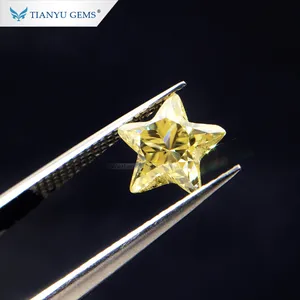 New arrival New cut moissanite strong fire 5 Star vivid golden yellow moissanite diamond price per carat fancy yellow diamond