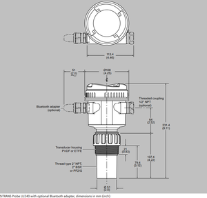 SITRANS Probe LU240 Ultrasoon Niveauzender Ideaal voor Niveau-, Volume- en Volumestroommetingen 7ML5110-1GF07-4AF3 - Product Image 4