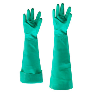 Nitrile Rubber <b>Gloves</b> Chemical Resistant Oil Proof Acid Alkali Protection Construction Industry Work <b>Gloves</b> Full Texture Velvet - Product Image 1