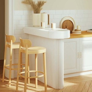<span class=keywords><strong>Table</strong></span> pliante en papier Kraft en accordéon écologique, meuble de salon, pied Flexible ovale en nid d'abeille - Product Image 3