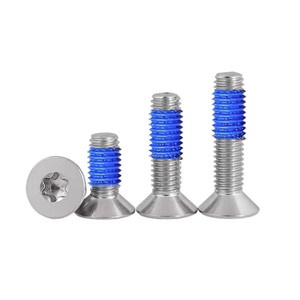 Tornillo de Dispensación <span class=keywords><strong>M2</strong></span> de Acero Inoxidable Azul, Antiaflojamiento, Cabeza Avellanada Torx, ISO14581 GB2673, Disponible en 25/40/50mm - Product Image 3