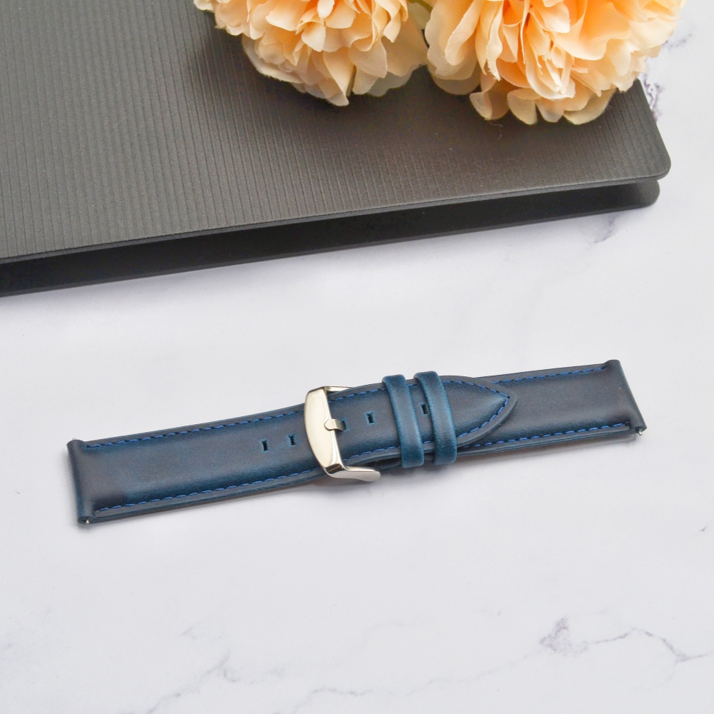 Blue with silver watch clasp