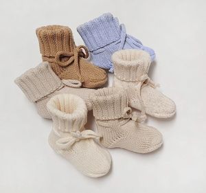 2025 bébé tricot chaussons chaussettes coton <span class=keywords><strong>Crochet</strong></span> infantile chaussettes pantoufles chaussons - Product Image 1