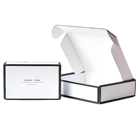 Boîte en carton ondulé blanc de haute qualité avec logo personnalisé boîte-cadeau de luxe boîte postale boîte d'expédition emballage pour robe vêtements t-shirt costume