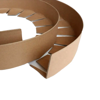 Protecteurs d'angle en papier laminé en forme de L Protecteur d'angle dentelé à arc anti-collision Protection des bords en papier de forme spéciale