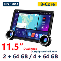 LODARK N3E UIS8581A Radio de Auto Android de 11.5 Pulgadas con Doble Perilla, Android 10 UIS8581A Octa Core QLED 4G LTE GPS Navi CarPlay Inalámbrico