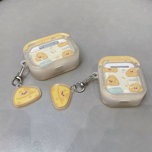 Llavero de Dibujos Animados de Queso para Estuche de AirPods, Nueva Funda Universal de TPU para Auriculares Inalámbricos - Product Image 1