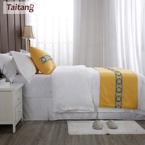 Literie d'hôtel Taitang en gros, ensemble <span class=keywords><strong>de</strong></span> couvre-<span class=keywords><strong>lit</strong></span> king size et queen size, <span class=keywords><strong>jeté</strong></span> <span class=keywords><strong>de</strong></span> <span class=keywords><strong>lit</strong></span> - Product Image 3