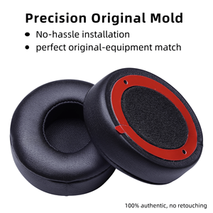 CORBORS Coussinets de remplacement <span class=keywords><strong>pour</strong></span> <span class=keywords><strong>casque</strong></span> supra-auriculaire sans fil Solo 4 <span class=keywords><strong>Mousse</strong></span> à mémoire de forme en cuir protéiné souple Portable - Product Image 4